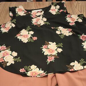 Loft Size XXL Black Floral Top